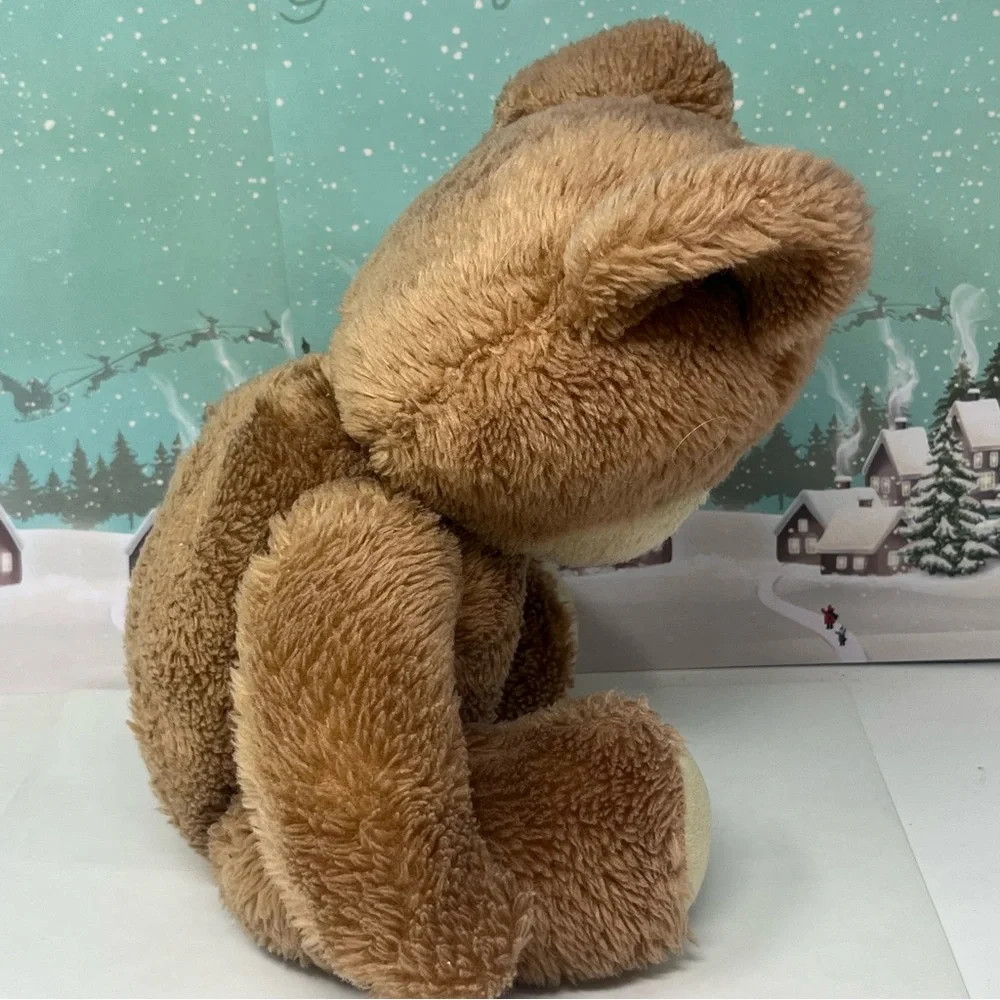 Vintage Jointed Plush Brown Tan Shelf Teddy Bear 12”